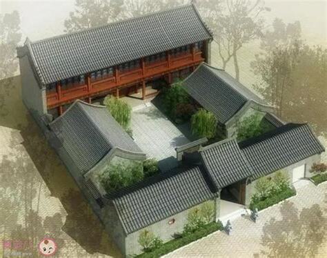 四面房屋围在一起 中间形成一个方形的院子